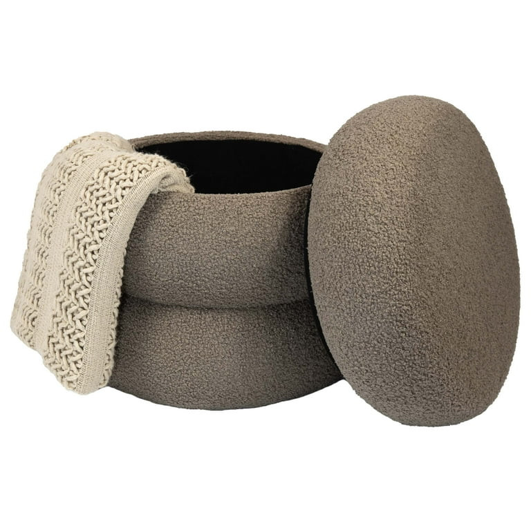 Mainstays Cloud Ottoman, Boucle Taupe | Walmart (US)