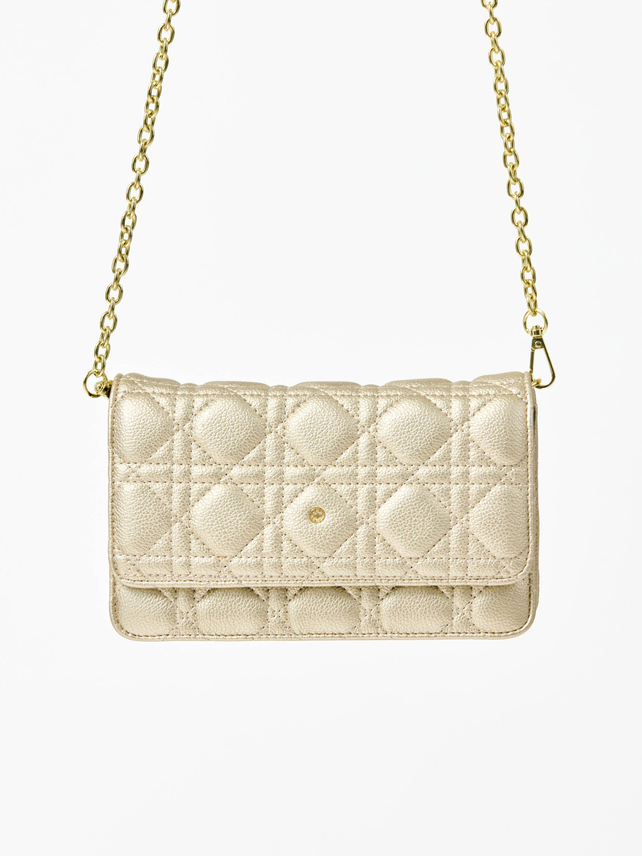Night Out Quilted Crossbody Bag | Champagne | Mary Square
