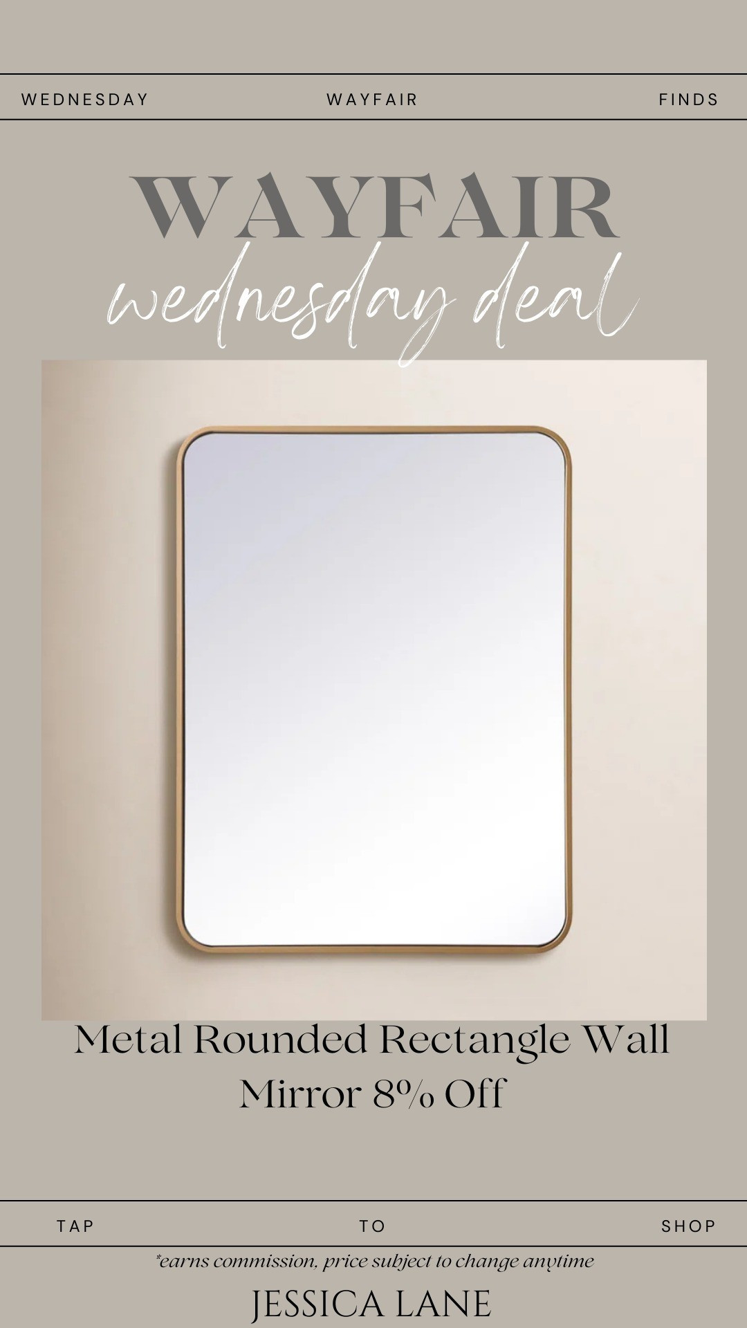 This rounded rectangle wall mirror with a gold metal frame adds a clean, modern touch and works well in entries, baths, or over a console. #homefinds #wayfairstyle

#LTKHome #LTKSaleAlert #LTKBeauty