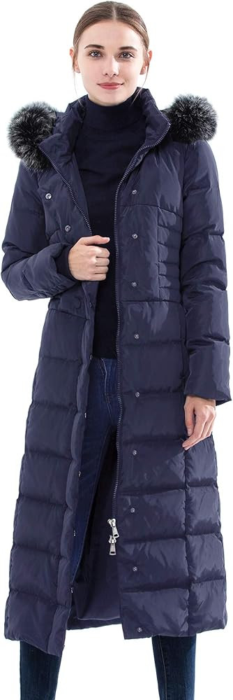 Obosoyo Women's Hooded Thickened Long Down Jacket Maxi Down Parka Puffer Coat | Amazon (US)