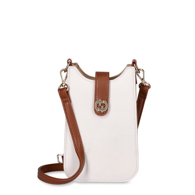 Time and Tru Women's Rowan Tab Cellie Color Block Handbag, Almond - Walmart.com | Walmart (US)