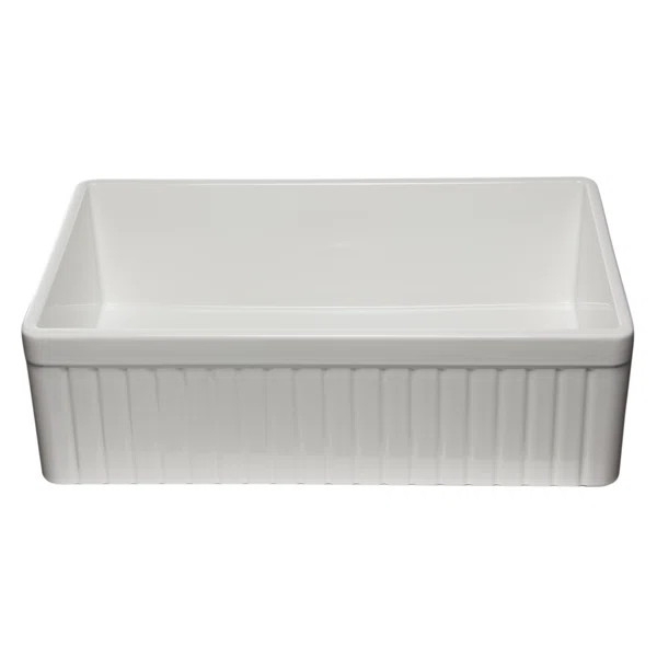 AB532-W 33'' L Farmhouse / Apron Single Bowl Fireclay Kitchen Sink | Wayfair North America