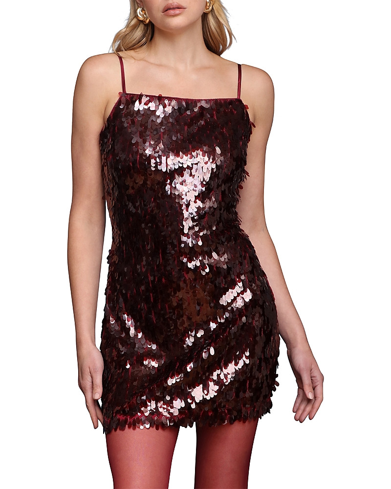 Avec Les Filles Square Neck Open Back Mini Dress | Bloomingdale's (US)