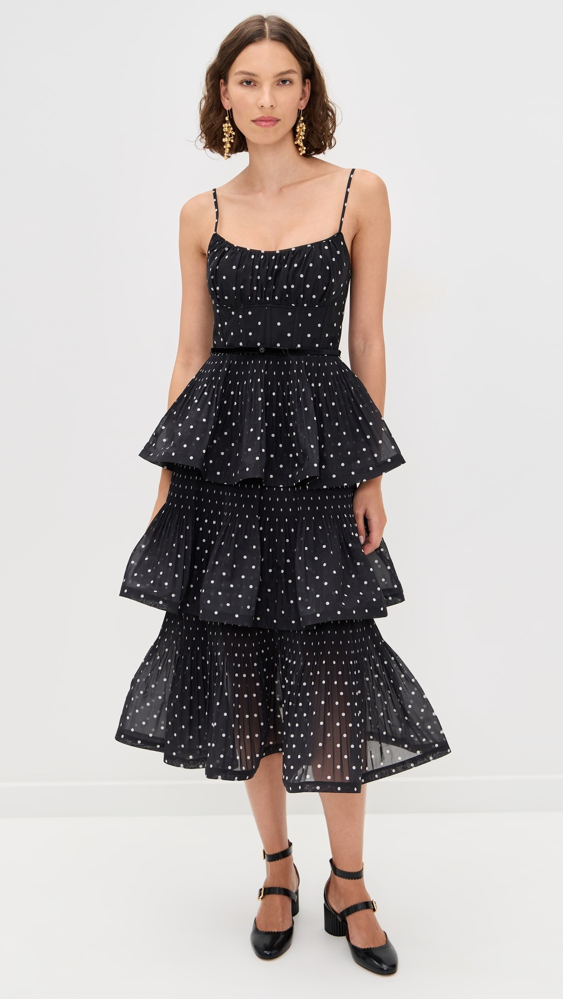 Pleated Tiered Midi Dress | Shopbop