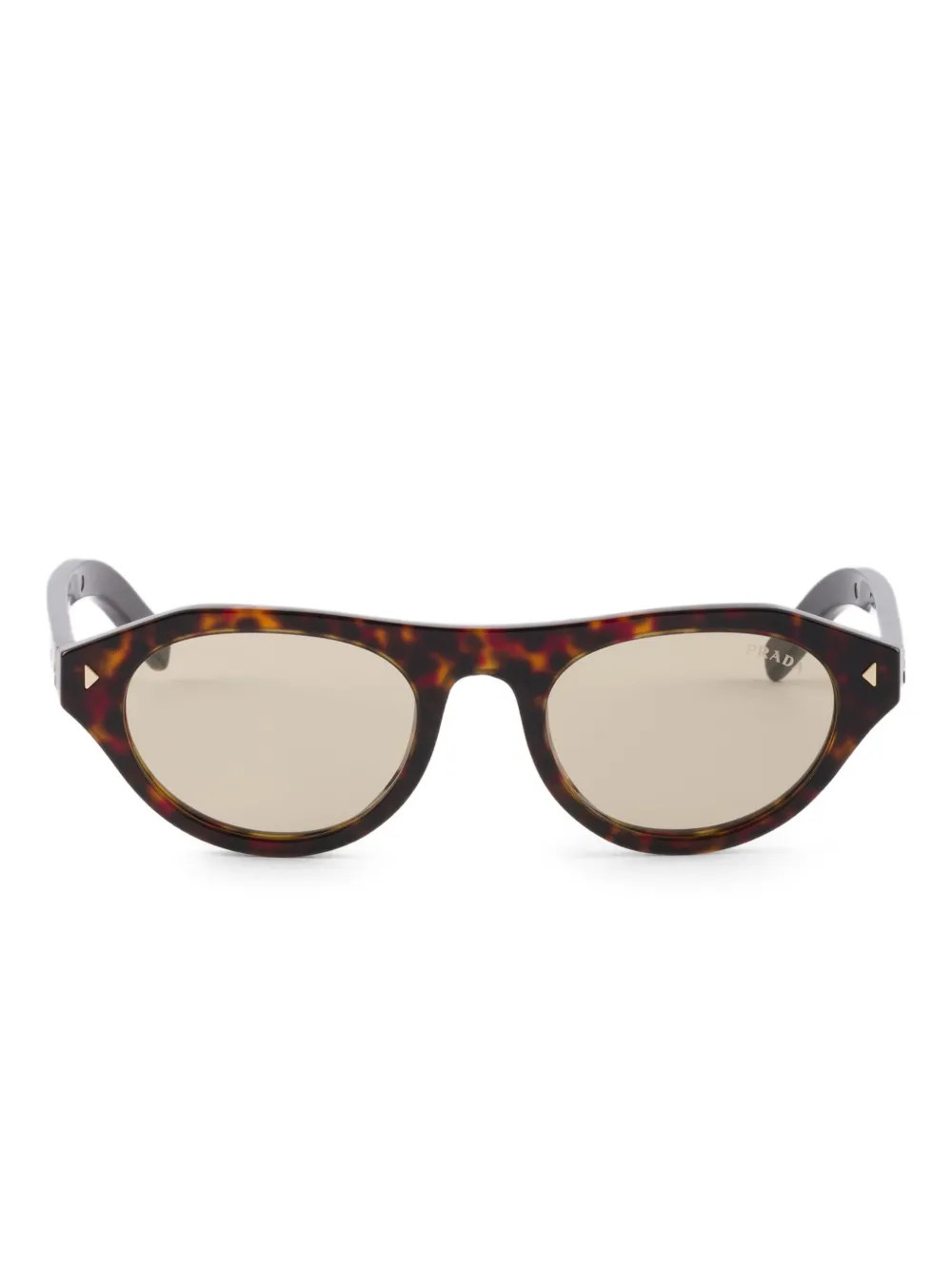Prada Eyewear oval-frame Sunglasses | Brown | FARFETCH | Farfetch Global
