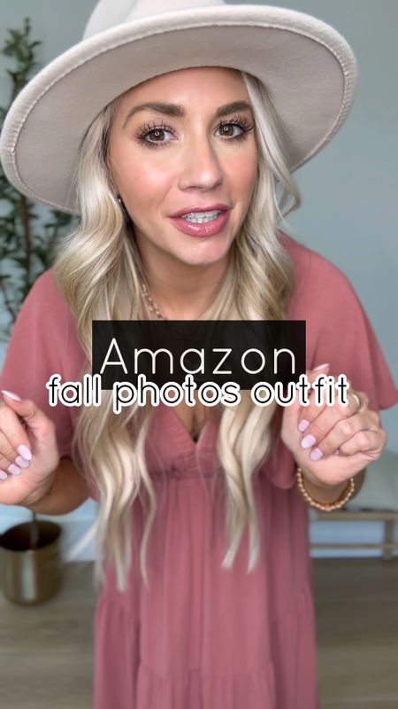 Amazon Fall Family Photos Outfit // wearing a small in dress and runs tts. Dress is bump and nursing friendly  Booties run tts as well. Lip color is memoir.  

#LTKSeasonal #LTKfamily #LTKshoecrush