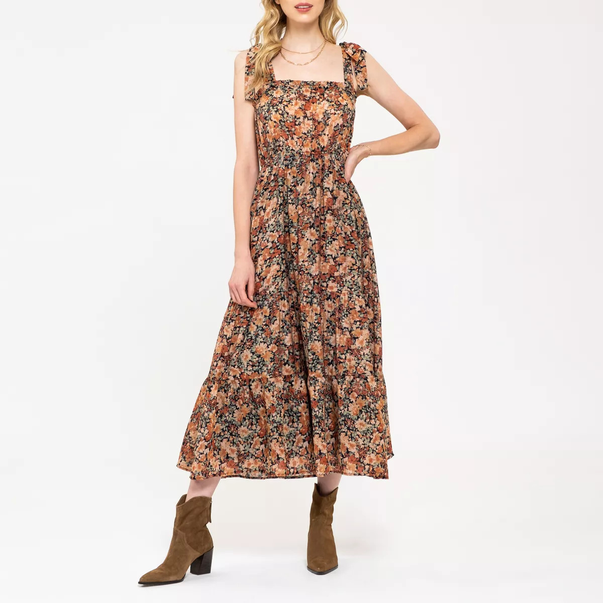August Sky Women's Self Tie Midi Dress | Target