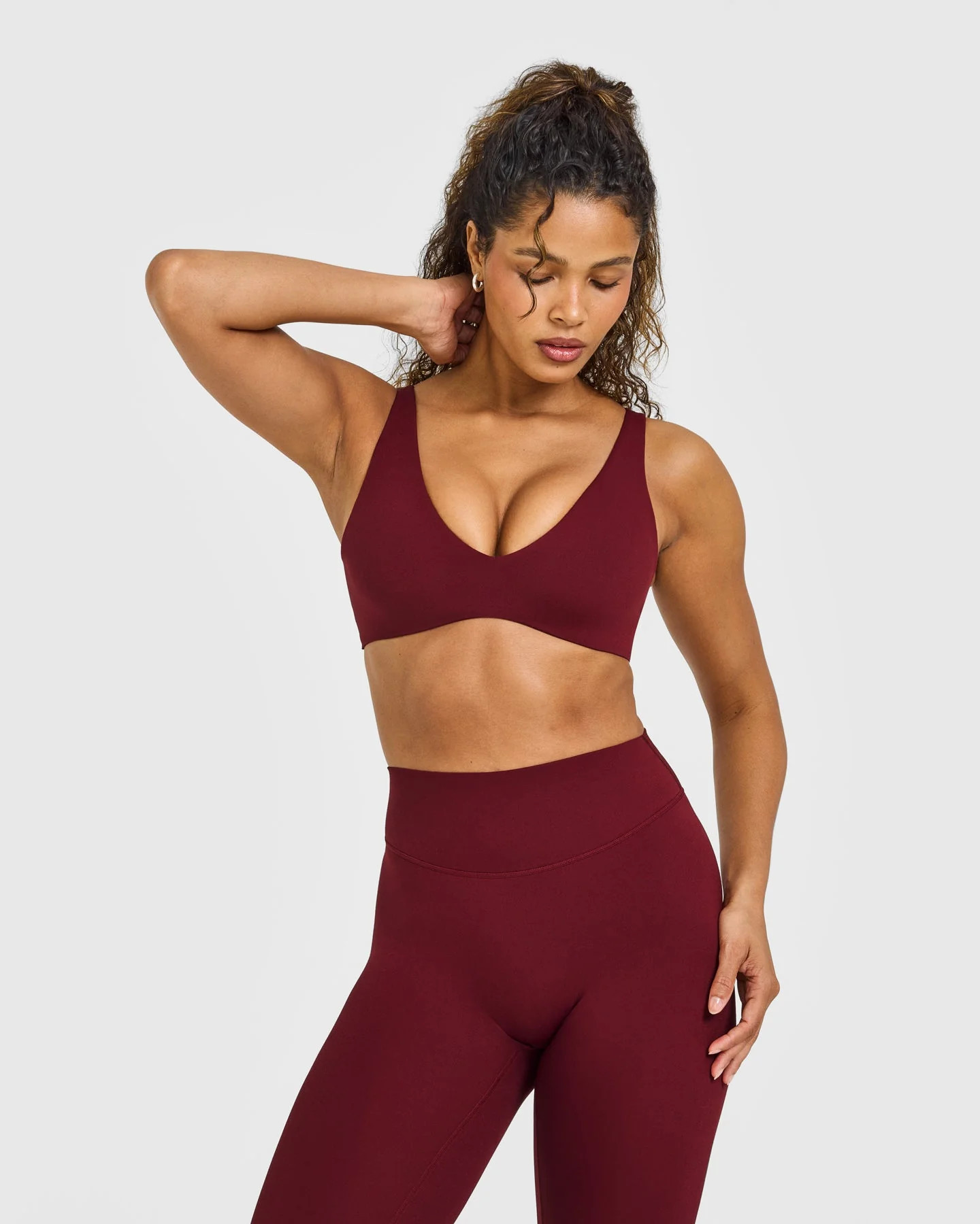 SoftMotion™ Scoop Back Bralette with White Logo 
 Light Rosewood | Oner Active (UK / US)