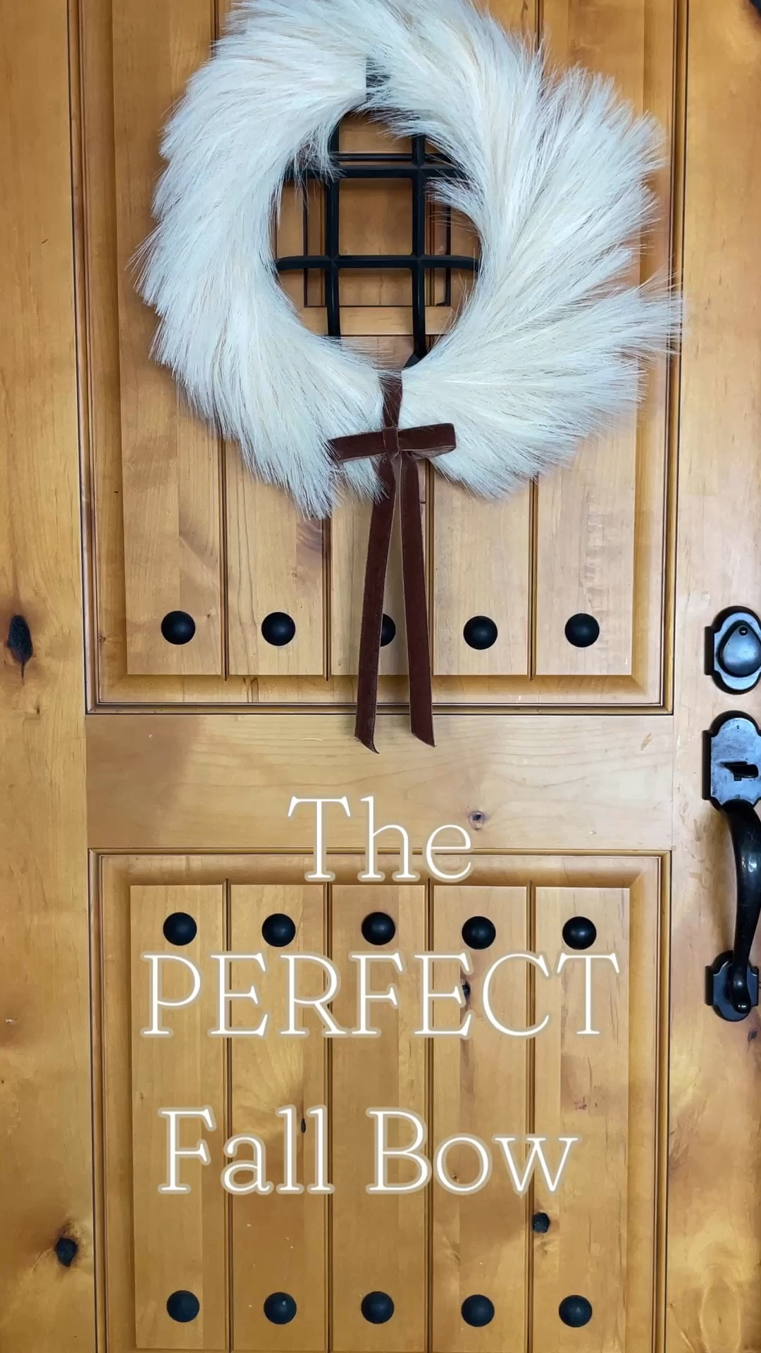 The perfect velvet bow for your front door wreath!

An easy tutorial on how to get this look 🤎 

Wreath | pampas | velvet bow | Fall front porch | Fall decorating 


#LTKStyleTip #LTKSeasonal #LTKHome