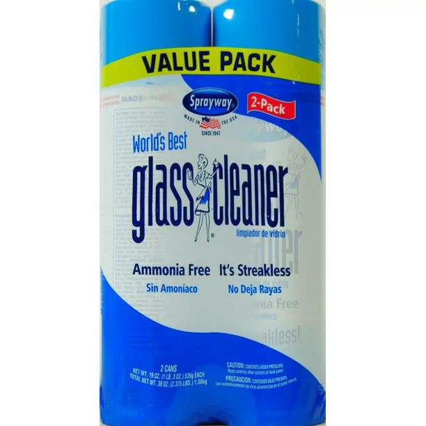 Sprayway World's Best Glass Cleaner, Value Pack, 2x19 OZ - Walmart.com | Walmart (US)