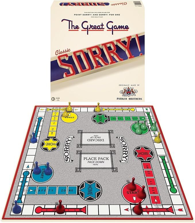 Classic Sorry With Retro Artwork and Components by Winning Moves Games USA, a Family Favorite for... | Amazon (US)