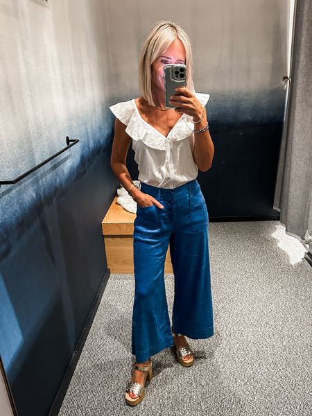 Graduation outfit
Wide leg linen pants- in my true denim size 24
White tank - this exact one not online yet. Linked similar and on sale
Gold sandals are so goodd

#LTKstyletip #LTKover40 #LTKsalealert