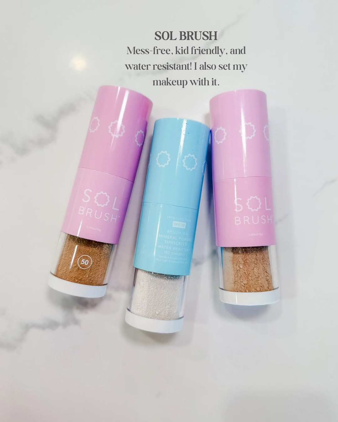 My favorite sun care products! I love Sol Brush because you can easily swipe it on and take it with you on the go. I set my makeup with it! My kids also love it because it’s not super sticky. SuperGoop has a glowy sunscreen option that I wear under make up, as well as a clear discreet sunscreen. My kids and I use SuperGoop Play for more intense sun protection like for going to the beach or playing outside. I wear their Glow Gloss daily! Bare Minerals and Skinpharm both have great tinted sunscreen options for a foundation replacement during hot summer months. 

#LTKSeasonal #LTKSwim #LTKBeauty