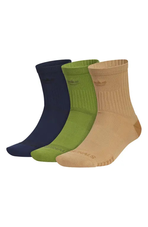 adidas Assorted 3-Pack Tech Performance High Quarter Socks in Night Indigo at Nordstrom, Size Large | Nordstrom