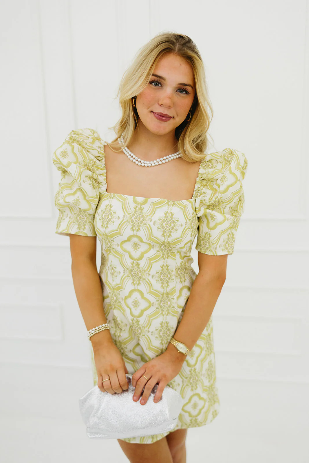 Caroline Mini Dress - Yellow Multi | Triple Threads