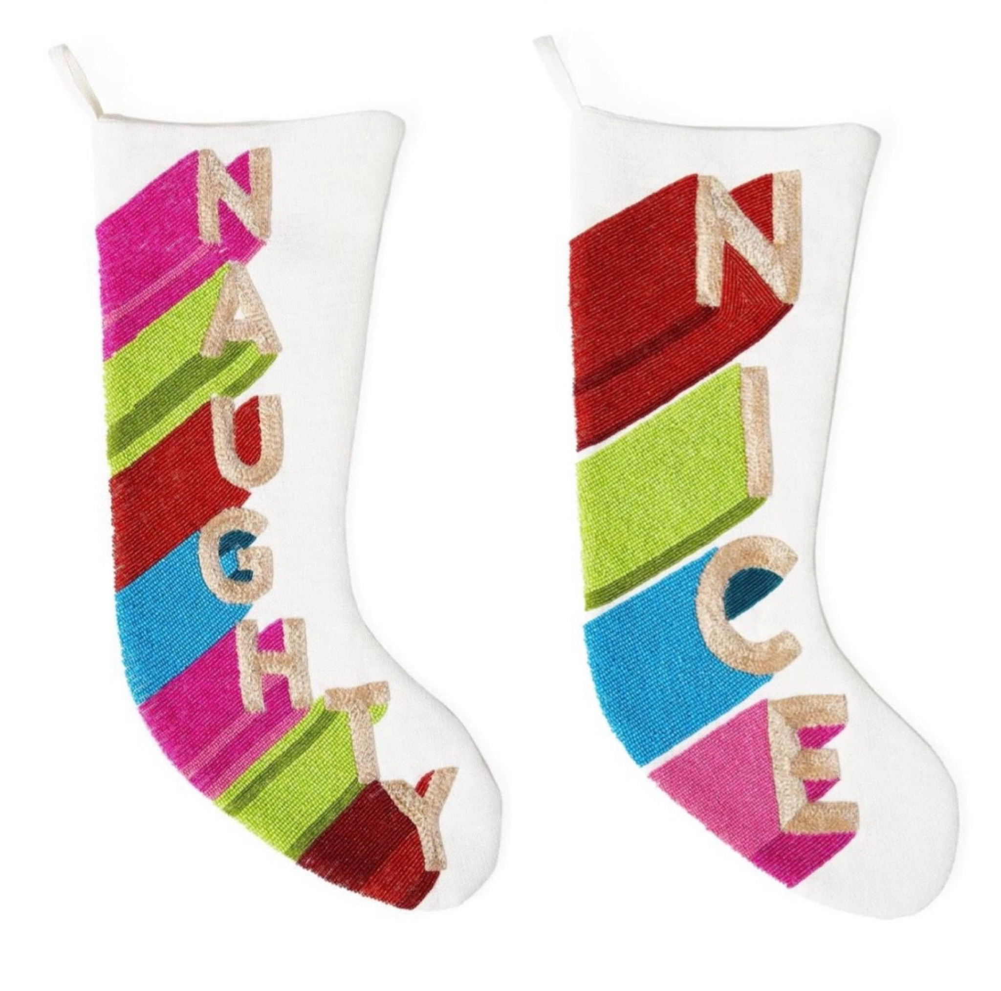 My favorite colorful Christmas stockings. #manteldecor 

#LTKSeasonal #LTKHoliday #LTKsalealert