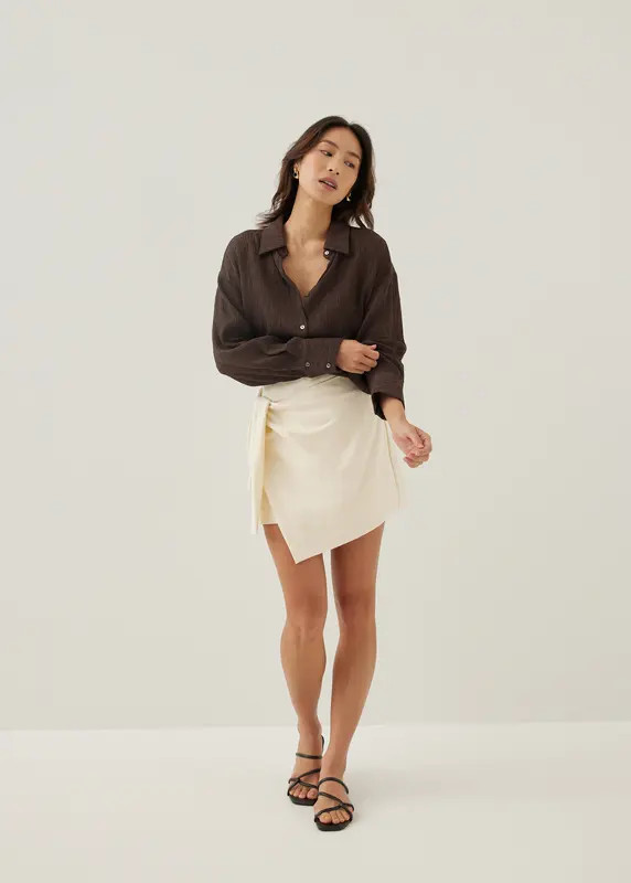 Goldie Textured Collared Shirt | Love, Bonito USA