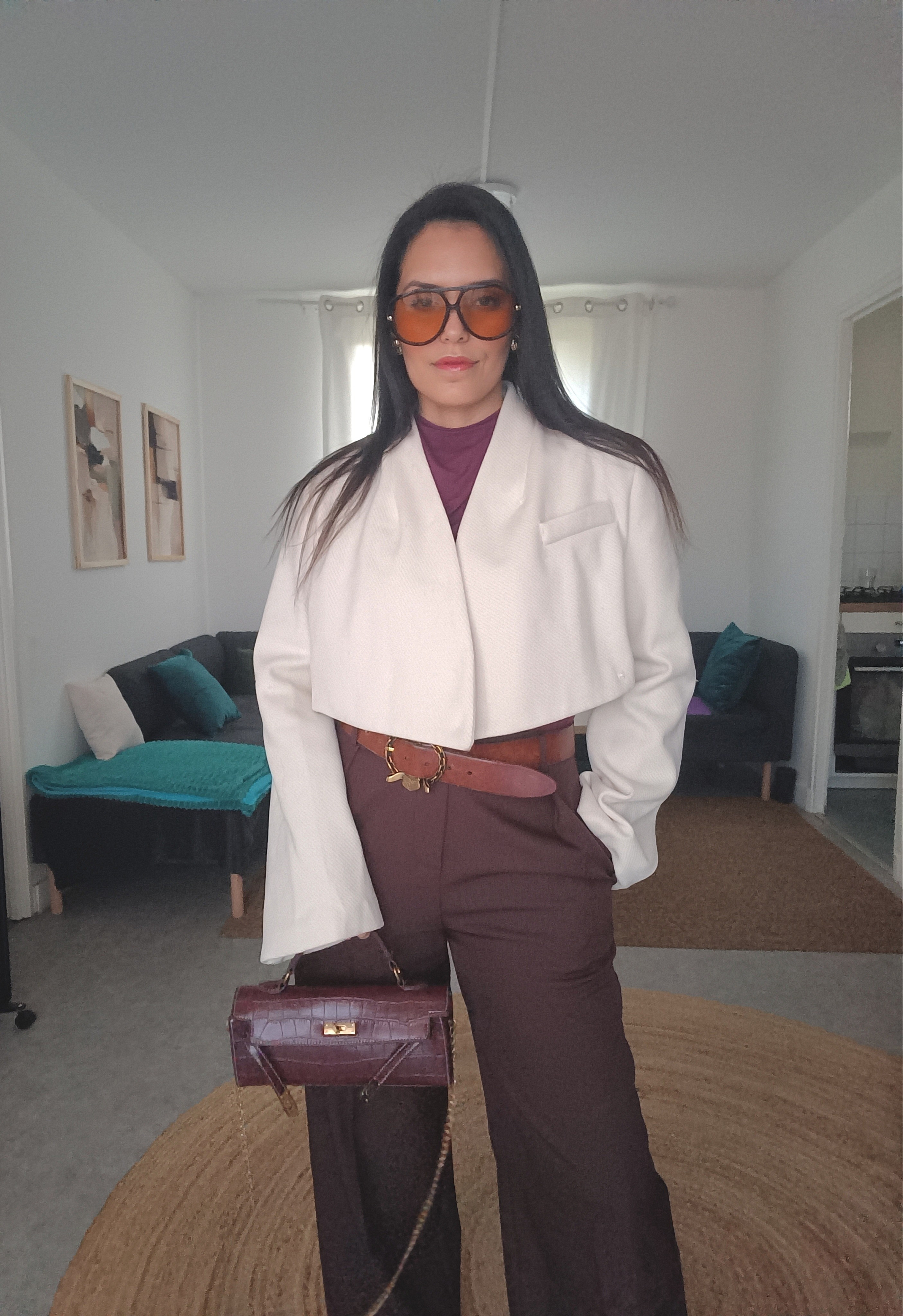 Neutral chic outfit 🤎Cropped jacket + high waisted wide leg pants = the perfect silhouetteObsessed with this brown & cream combo for an elevated everyday look ✨Details:• Cropped structured jacket• High waisted tailored pants• Statement belt• Classic mini bagPerfect for: brunch, work outfit, dinner look#LTKStyle #LTKFinds #LTKOutfit #NeutralStyle #ChicOutfit #WideLegPants

#LTKfrance #LTKeurope #LTKstyletip
