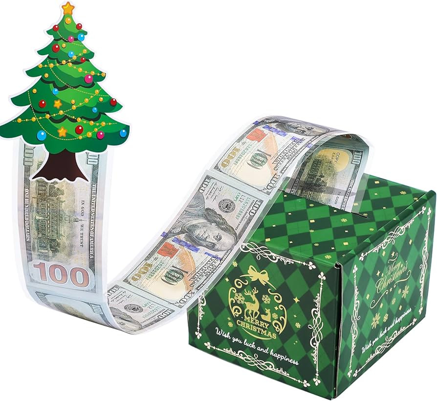 Meiidoshine Christmas Money Box for Cash Gift Pull, Surprise Money Holder Cash Gift for Kids Adul... | Amazon (US)