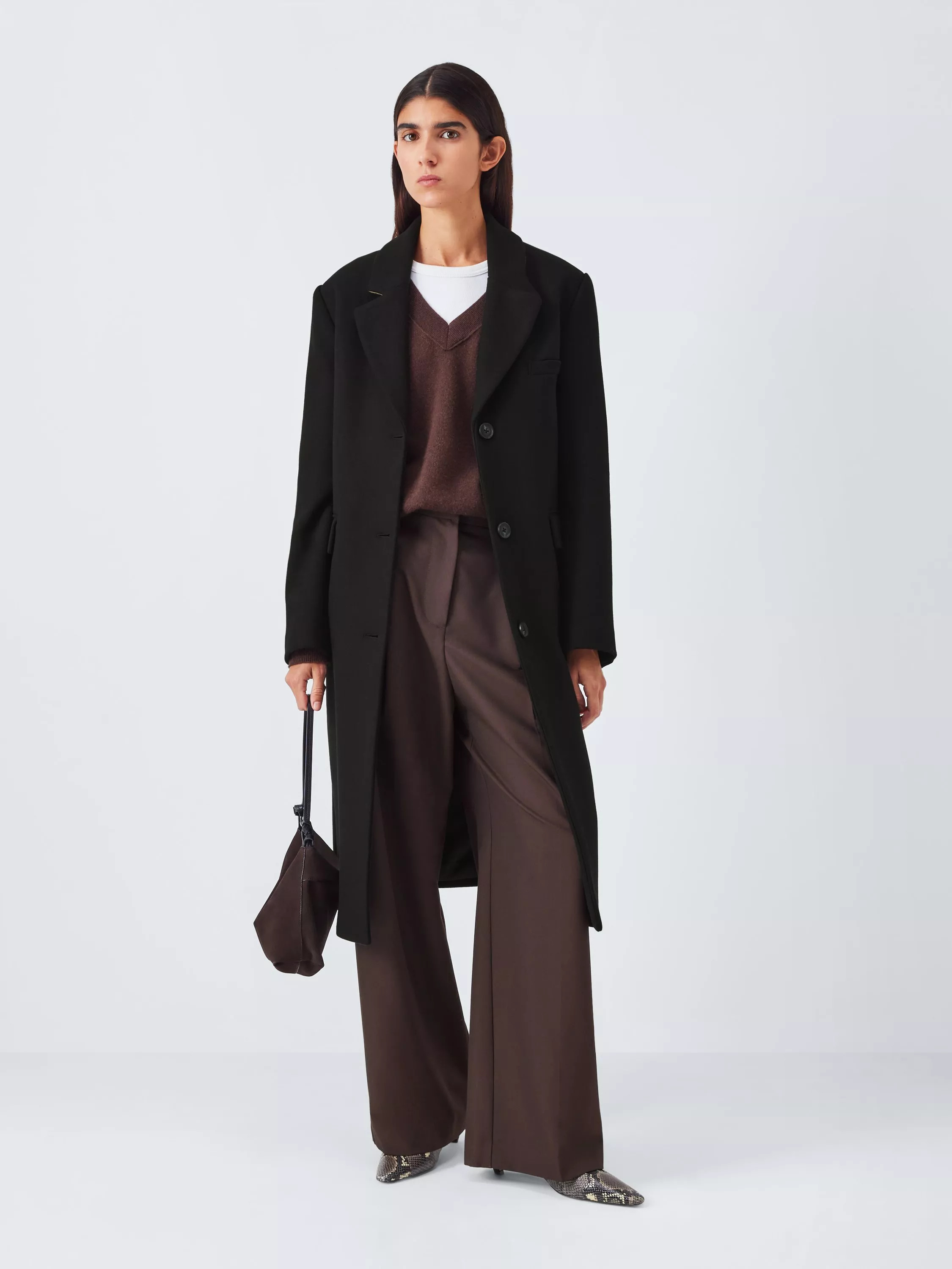 John Lewis Single Breasted Wool Blend Coat | John Lewis (UK)