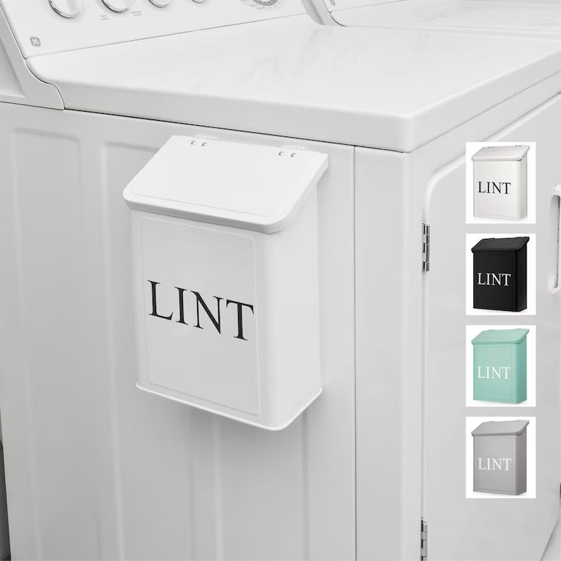 Magnetic Lint Bin, Modern Farmhouse Laundry Room Wall Decor, Laundry Room Sign, Laundry Accessori... | Etsy (US)