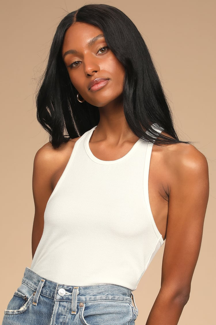 Everyday Essential White Ribbed Tank Top Fall Basics Fall Essentials Fall Must Haves Fall Style | Lulus (US)
