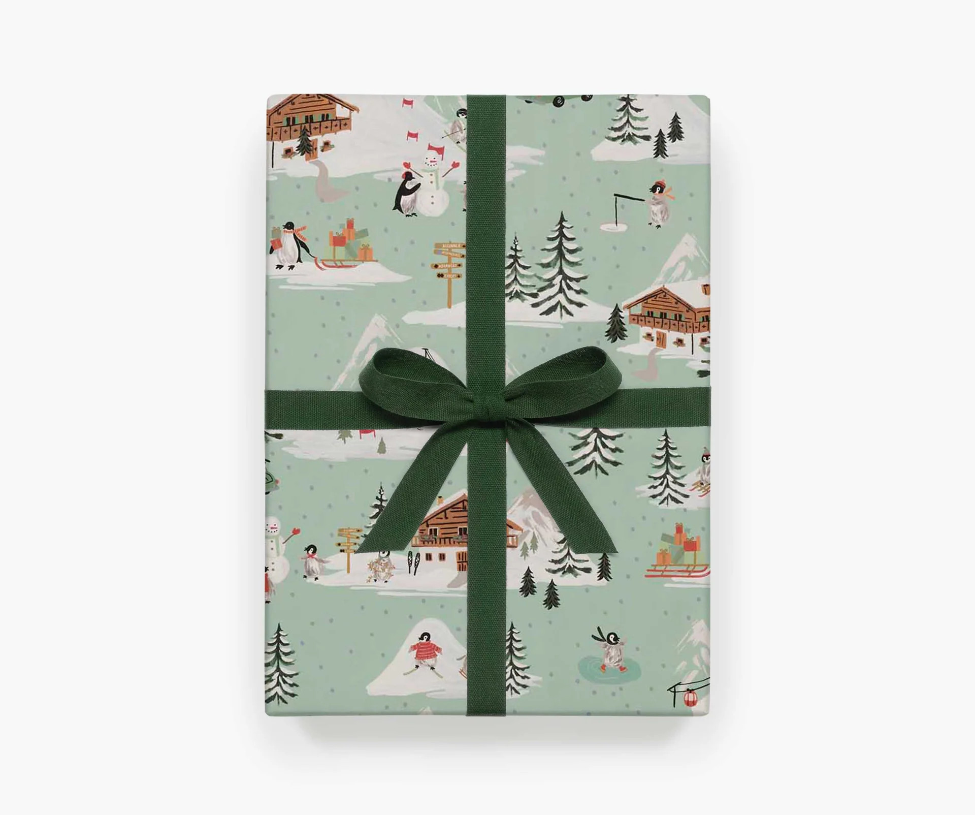 Holiday Wrapping Sheets - Penguin Village | Rifle Paper Co.