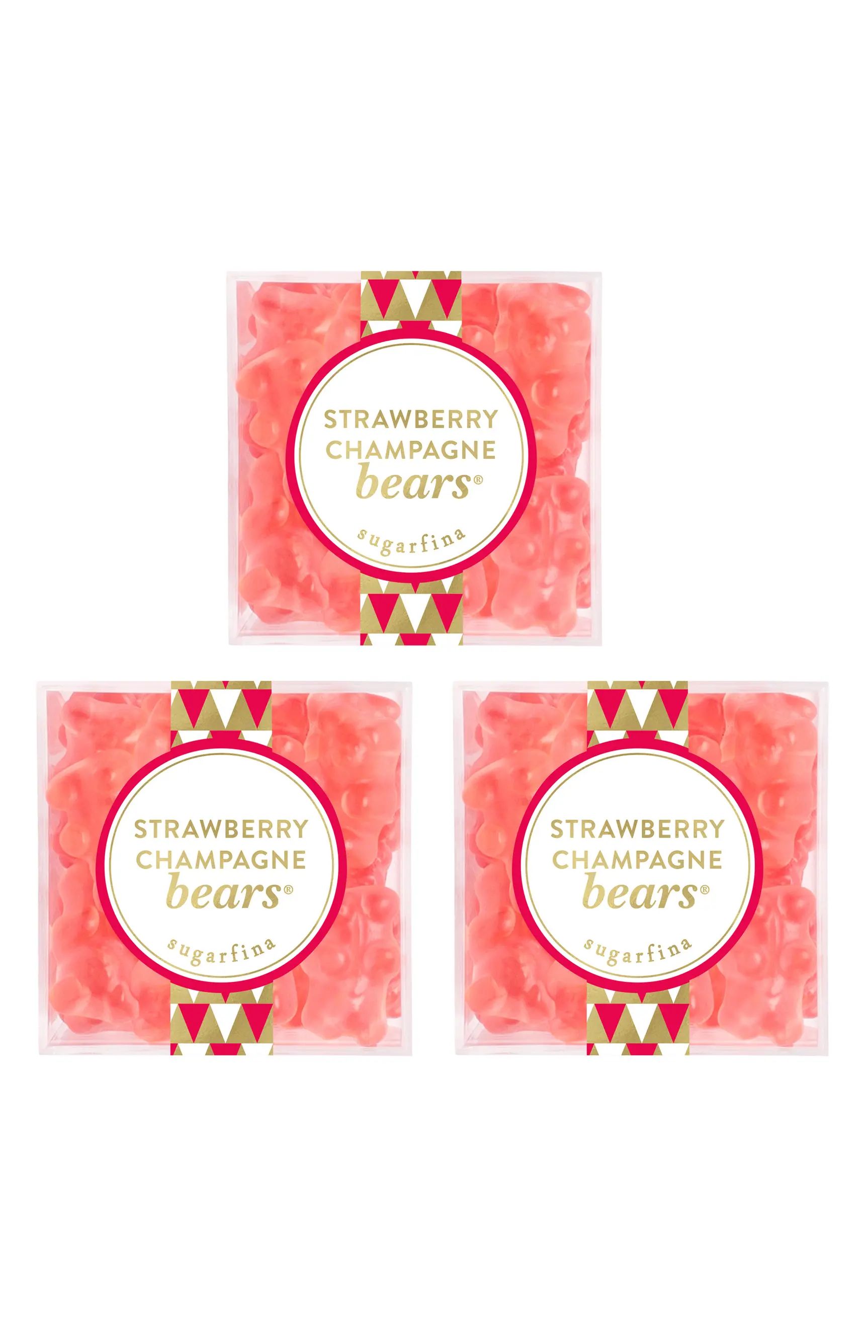 Strawberry Champagne Bears - Set of 3 Cubes | Nordstrom Rack
