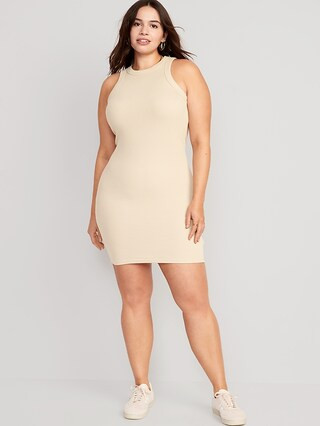 Fitted Sleeveless Rib-Knit Mini Dress for Women | Old Navy (US)