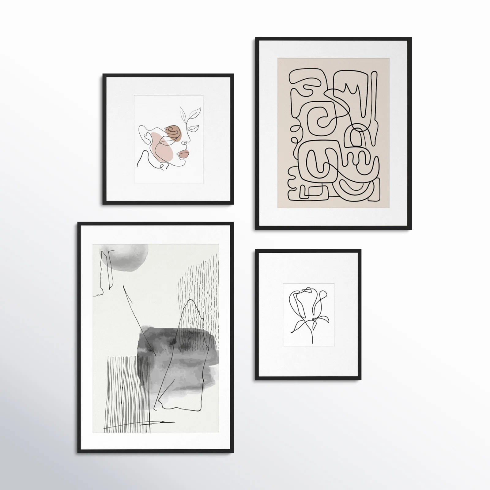 Capullo Wood Picture Frame - Set of 4 with Mat | Joss & Main