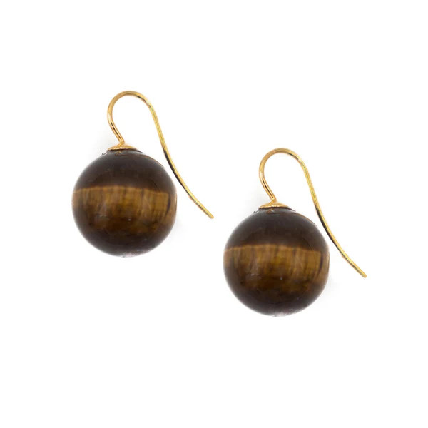 Natalie Earring, Tiger Eye | Hazen & Co