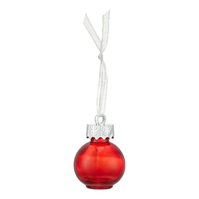 Holiday Time 2-oz Glass Christmas Ornament Shot Glass, Red | Walmart (US)