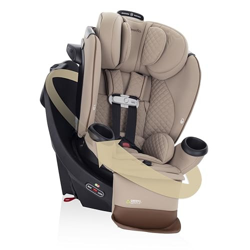 Evenflo Revolve360 Extend Convertible Car Seat with 360 Degree Rotation, Extended Rear-Facing, Forward-Facing, Booster Mode, and Secure Latch Install, Travertine | Amazon (US)