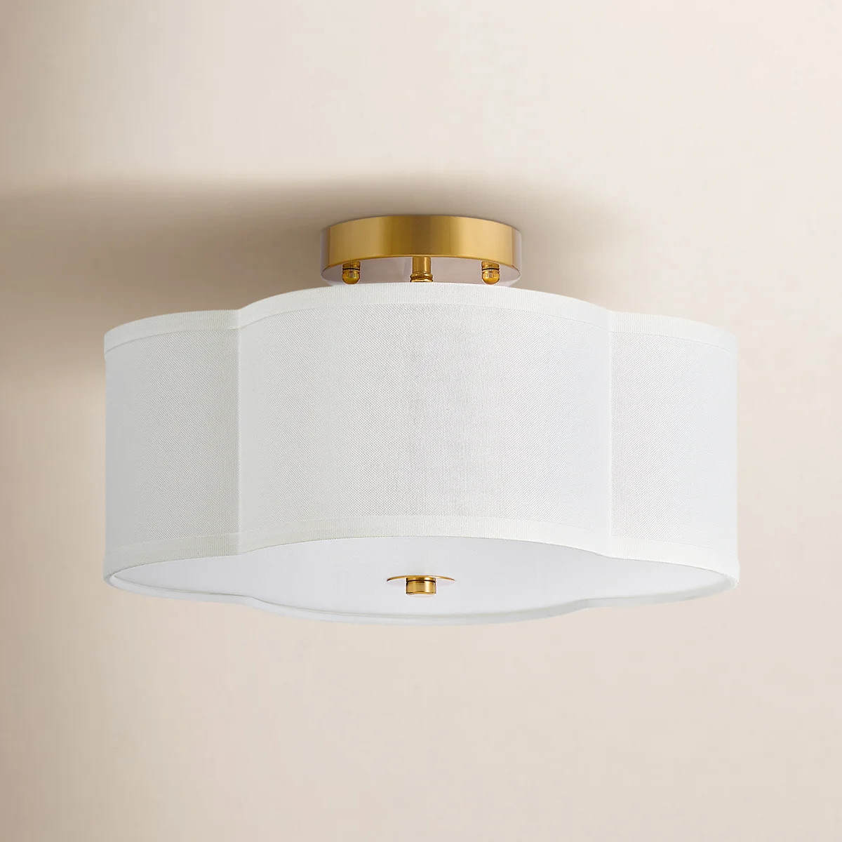 4-Light Fabric Semi Flush Mount Ceiling Light Fixture | Wayfair North America