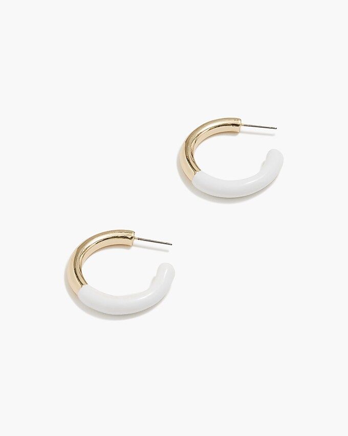 Enamel hoop earrings | J.Crew Factory