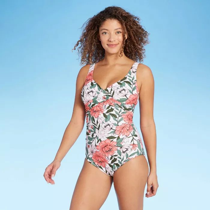 Women's Twist-Front Classic One Piece Swimsuit - Kona Sol™ | Target