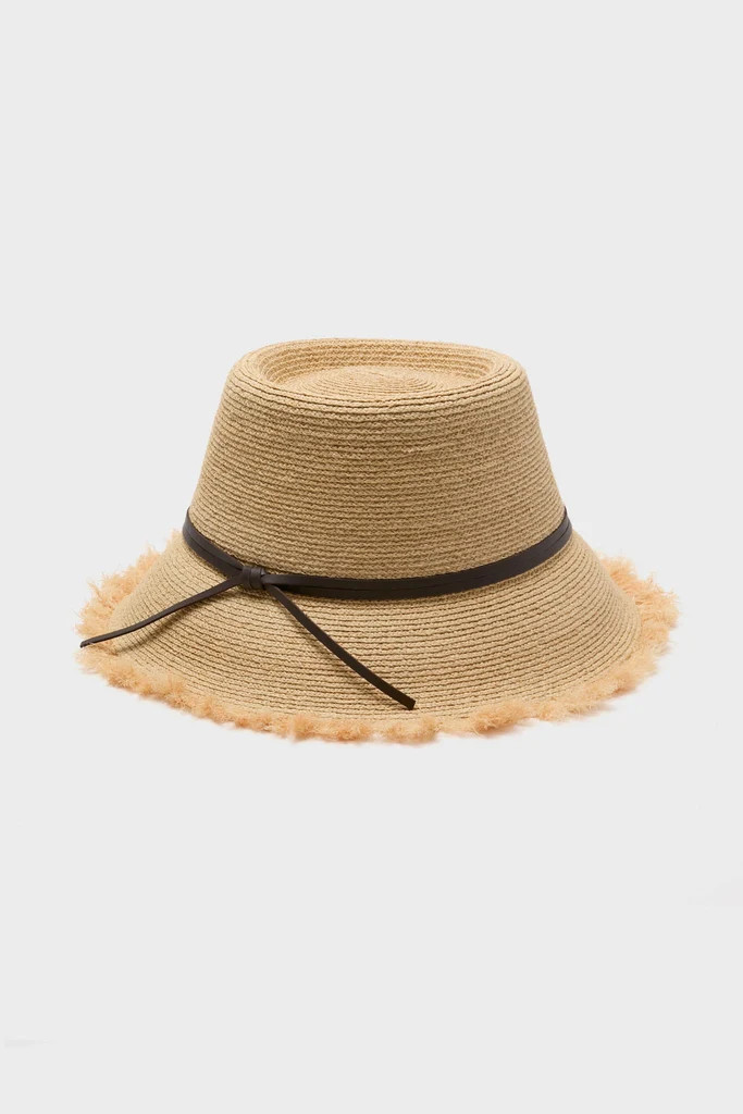 Natural and Chocolate Zoe Lampshade Hat | Tuckernuck (US)
