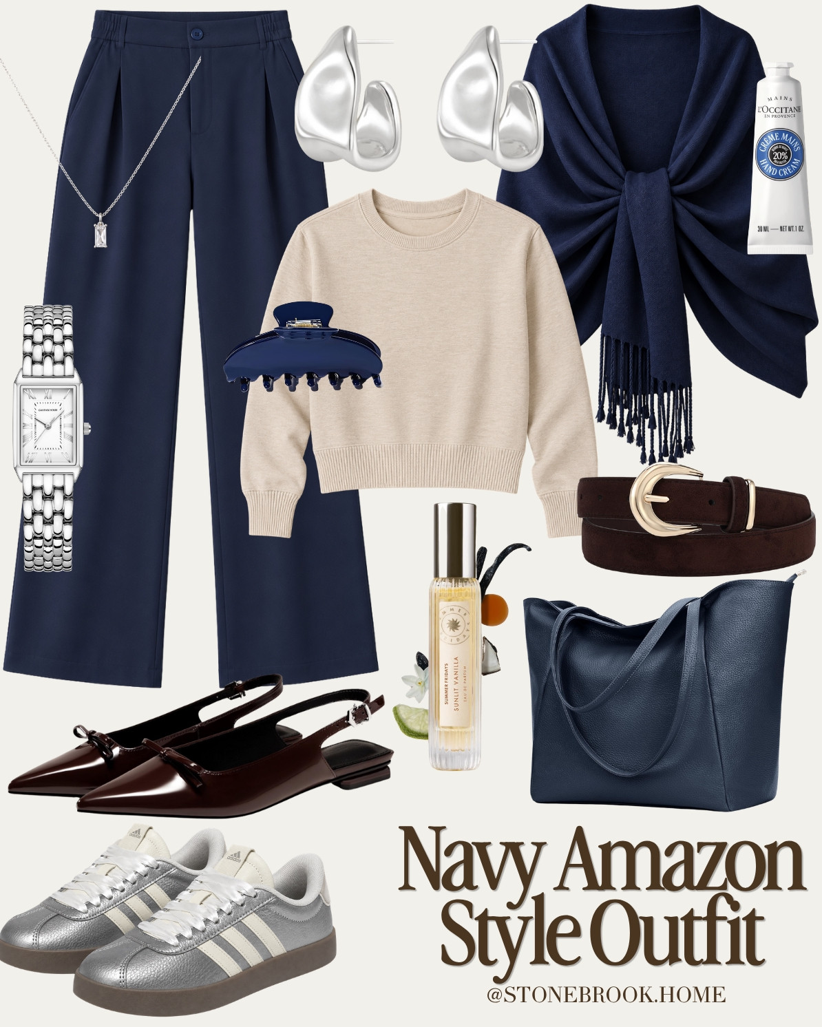 Navy Fall Outfit, Navy Workwear Women, Fall Work Outfit, Fall Business Casual Outfit, Navy Wide Leg Trousers, Navy Dress Pants Women, Cream Sweater Women, Navy Sweater Wrap, Navy Cape Women, Navy Work Tote, Chocolate Brown Flats, Brown Work Flats, Silver Watch Women, Navy and Cream Outfit, Modest Workwear Women, Modest Fall Outfit, Classic Fall Outfit, Polished Work Outfit, Elevated Business Casual, Office Outfit Women, Fall Office Style, Professional Fall Outfit, Neutral Workwear, Fall Capsule Wardrobe, Amazon Workwear Women, Amazon Fall Fashion, Classic Workwear Women, Navy Outfit Ideas, Sophisticated Fall Outfit, Feminine Workwear, Fall Workwear Essentials

#LTKSeasonal #LTKgrwm #LTKootd