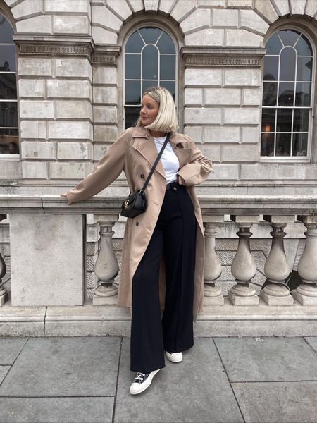 A round up of current favourite in stock trench coats & wide leg black trousers - wardrobe essentials for spring 

#LTKstyletip #LTKSeasonal #LTKeurope