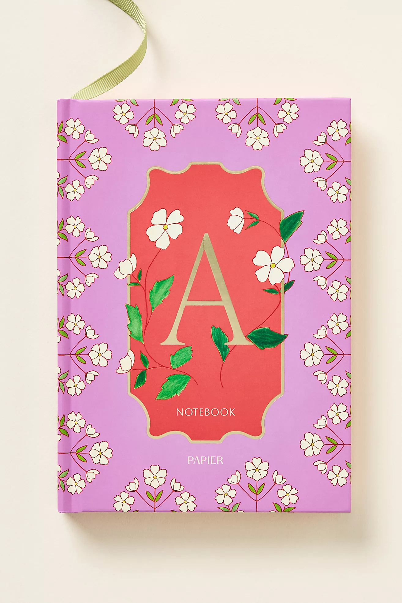 Papier x Anthropologie Floral Monogram Lined Notebook | Anthropologie (US)