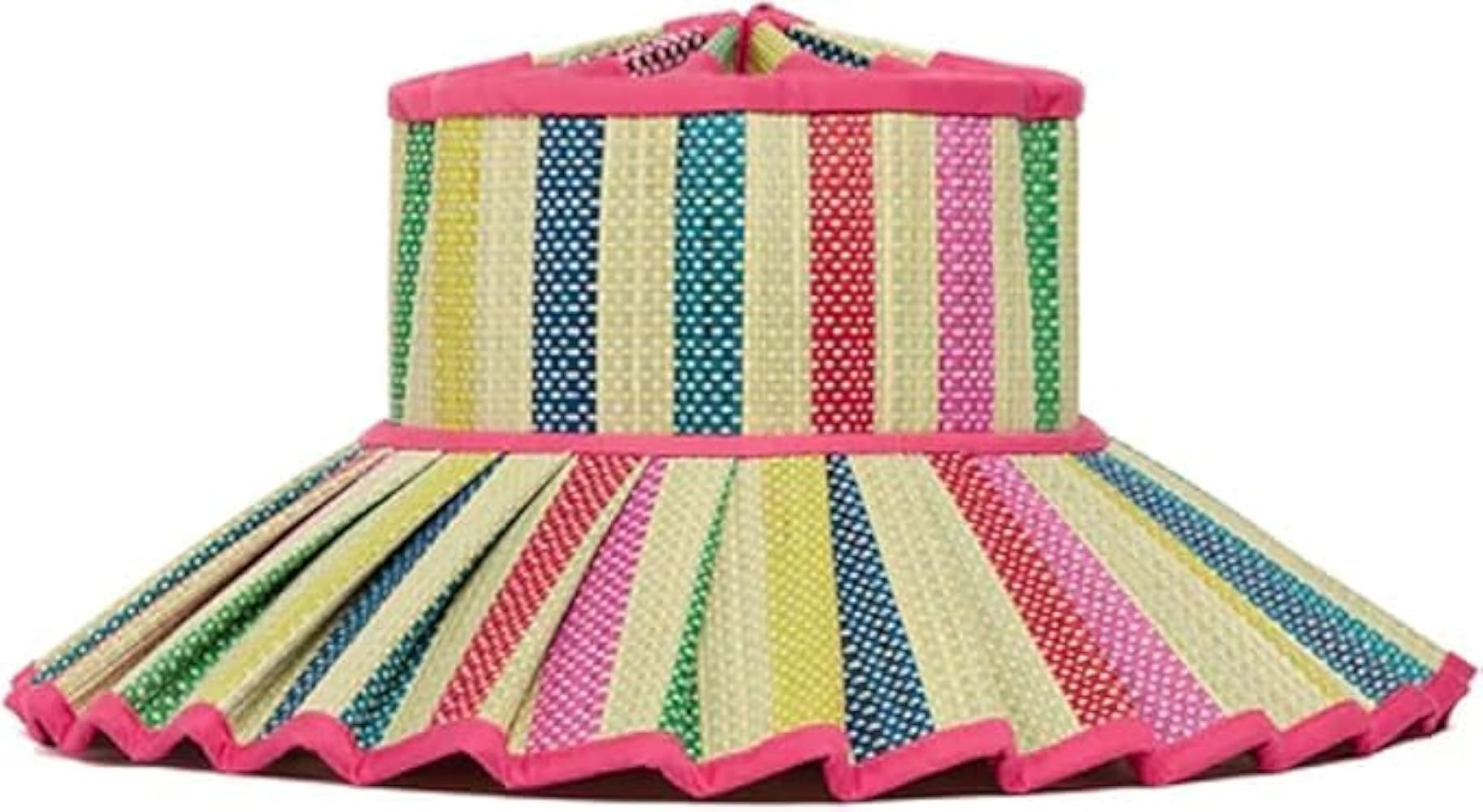 Women's Lorna Hat, Reversible Straw Pleated Sun Hat, Wide Brim Foldable Casual Outdoor Beach Sun ... | Amazon (US)