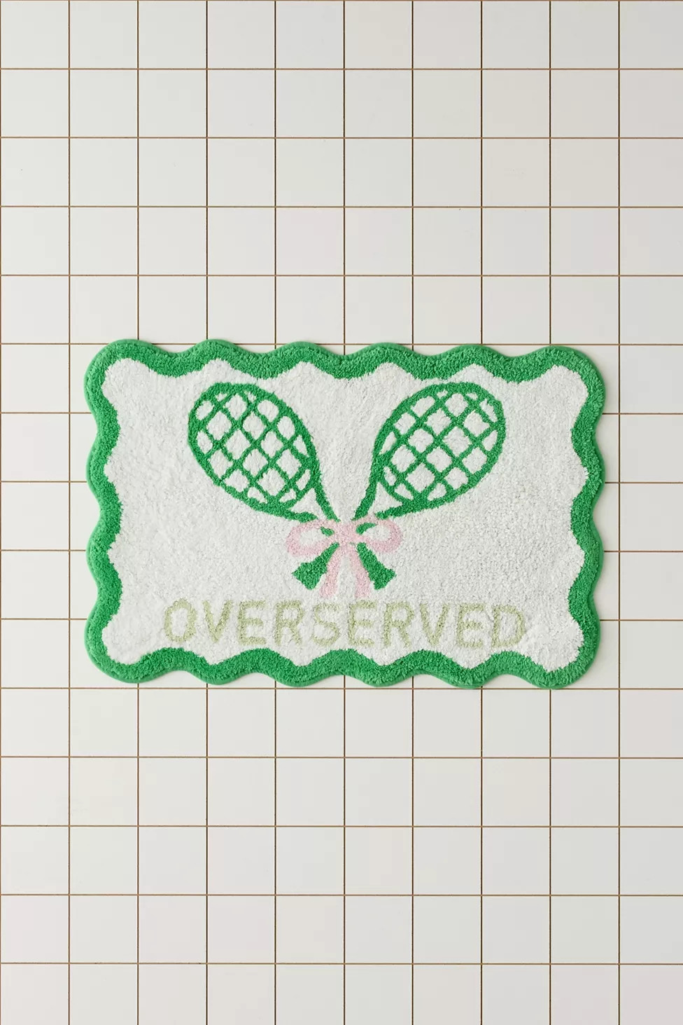 Overserved Tennis Scalloped Tufted Bath Mat | Urban Outfitters (US and RoW)