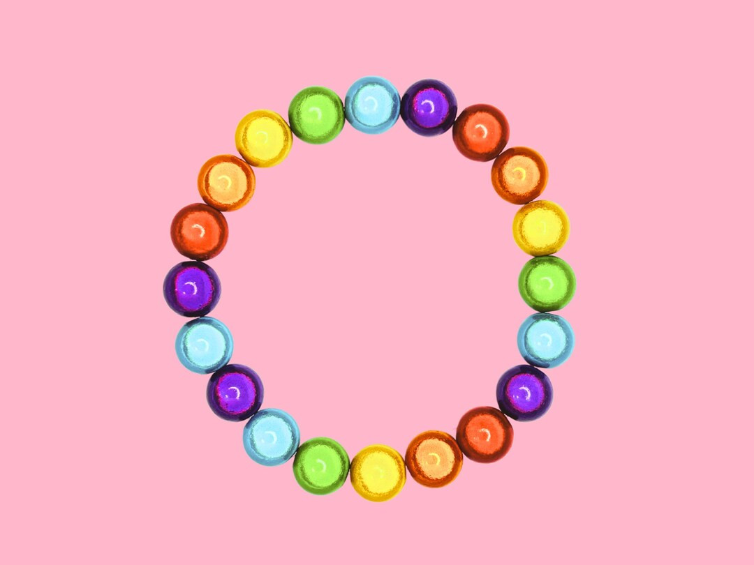 Core Memory Beaded Bracelet, Inside Out Inspired Gift, Reflective Rainbow Disneybound Jewelry - E... | Etsy (US)