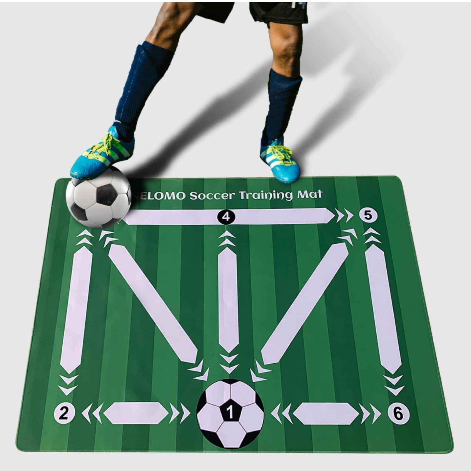 47X36" Soccer Training Mat Soccer Workout Drill Equipment 