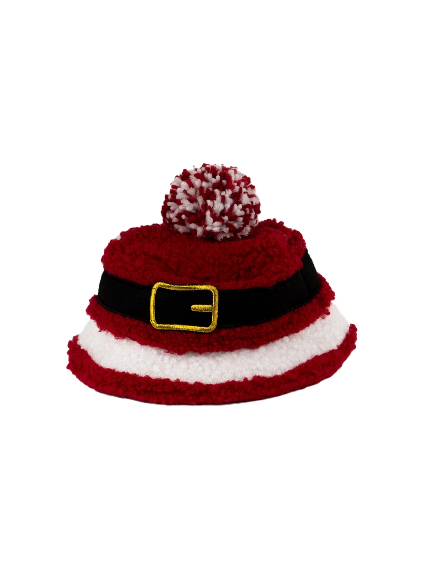 Christmas Santa Belt Sherpa Fleece Bucket Hat Party Accessory, Unisex, by Holiday Time | Walmart (US)