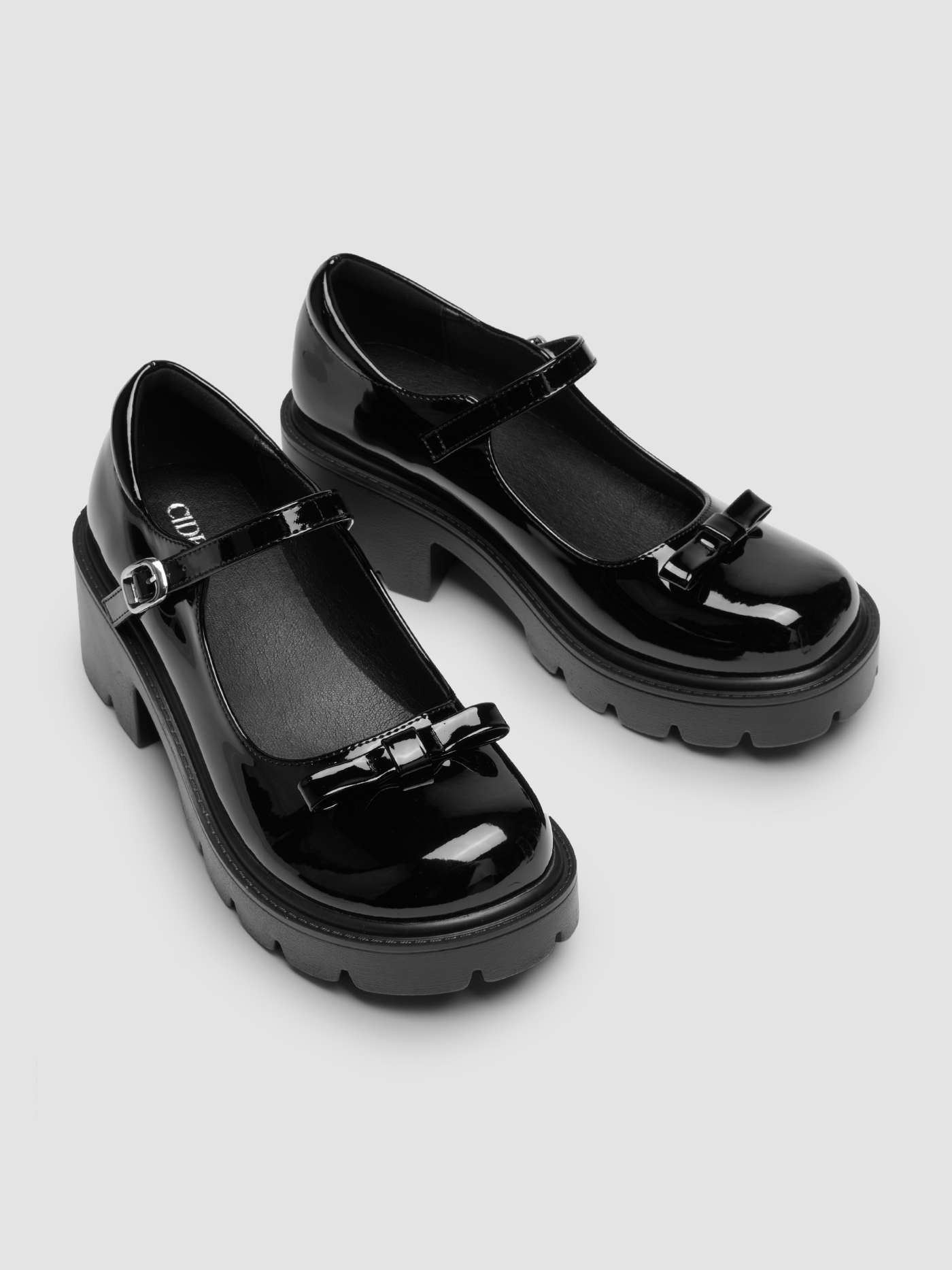 BOWKNOT CHUNKY HEELED LOAFERS For School | Cider