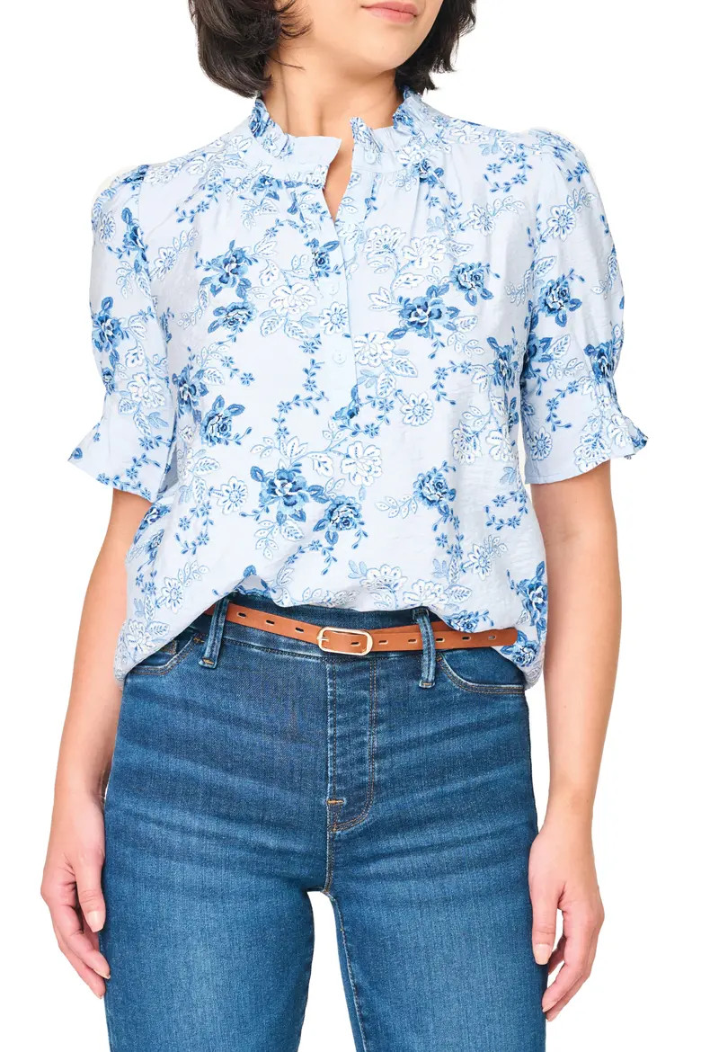 GIBSONLOOK Dianthus Floral Puff Sleeve Top (Women) | Nordstrom | Nordstrom