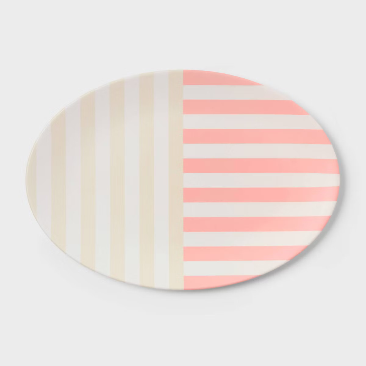 18" Figural Oval Striped Serving Platter - Sun Squad™ | Target