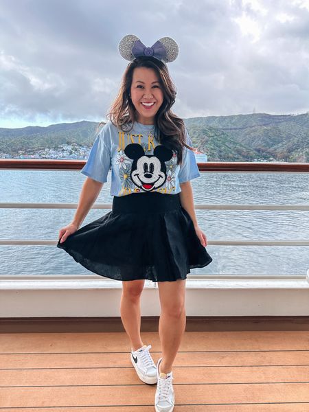 Dinner outfits for Disney cruise
Mickey Mouse tee
Tennis skirt
Disneyland outfit idea
Minnie Mouse ears


#LTKtravel #LTKunder50 #LTKfamily