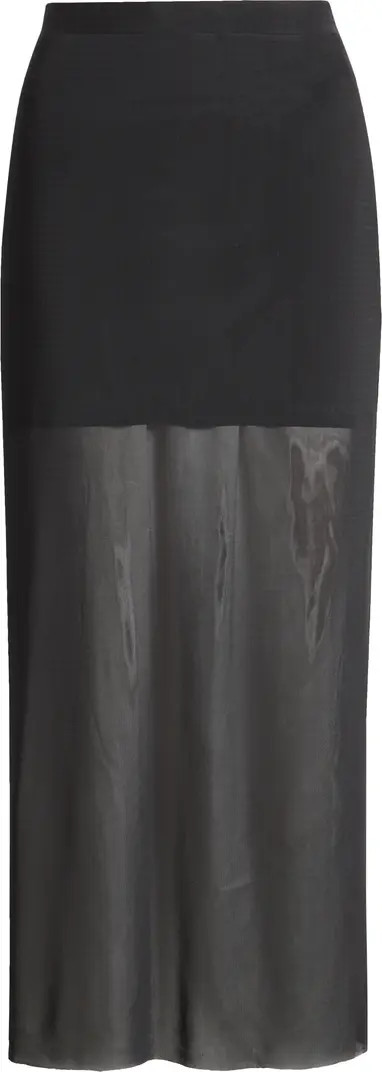 Open Edit Sheer Mesh Midi Skirt | Nordstrom | Nordstrom